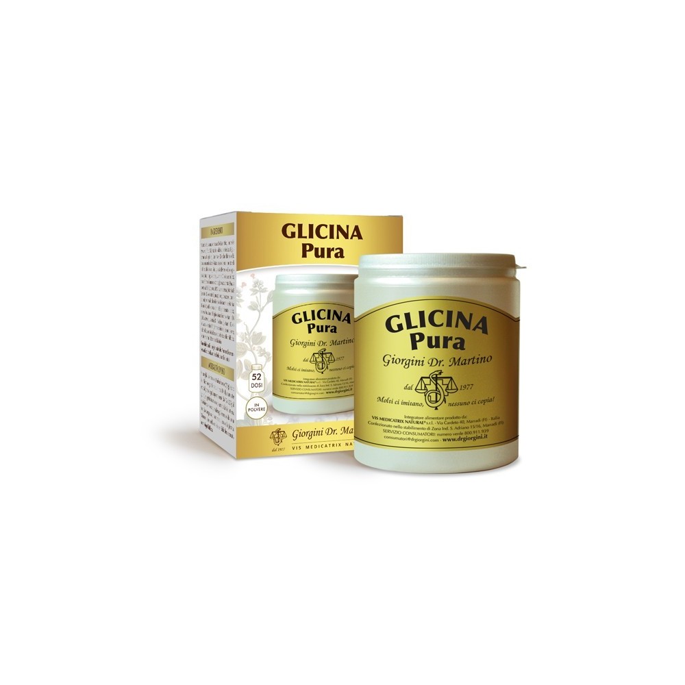 Glicina pura integratore alimentare 250 g polvere dr. giorgini