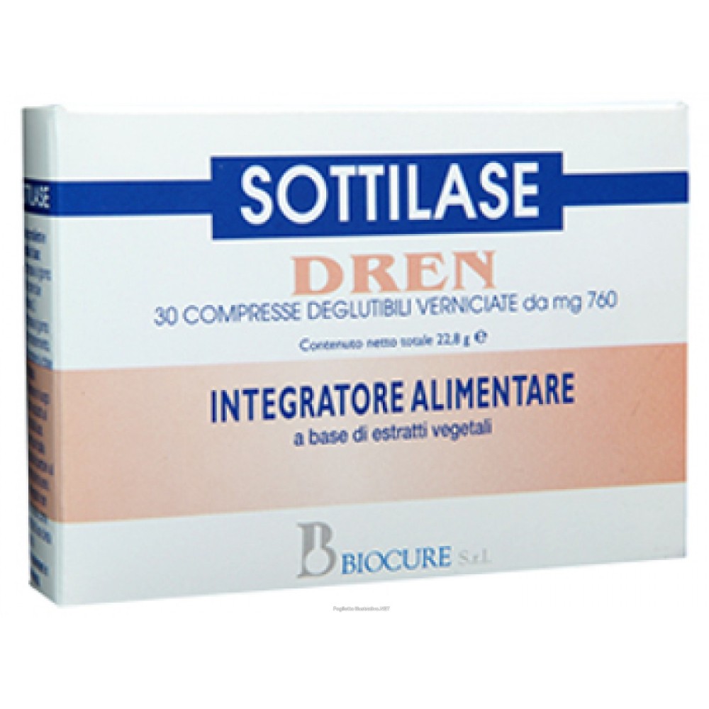 Sottilase dren integratore alimentare 30 compresse biocure
