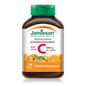 Vitamina C 1000 gusto arancia integratore alimentare 120 compresse masticabili Biovita