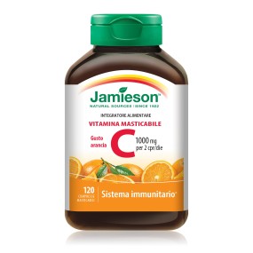 Vitamina c 1000 gusto arancia integratore alimentare 120 compresse masticabili biovita