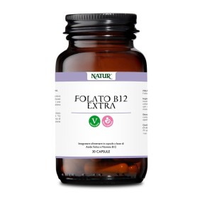 Natur folato b 12 extra 30 capsule vegetali integratore alimentare