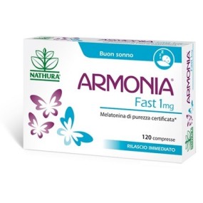 ARMONIA FAST 1 mg MELATONINA integratore alimentare 120 compresse Nathura