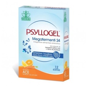 Psyllogel megafermenti 24 ace integratore alimentare 12 bustine nathura