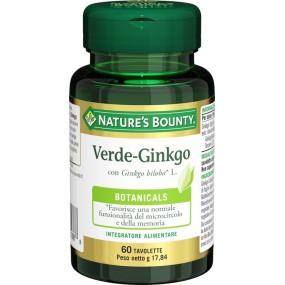 Verde-ginkgo integratore alimentare 60 tavolette nature's bounty