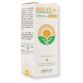 BIOLIFE VITAMIN D3+K2 GOCCE integratore alimentare 50 ml Nutraceutica Biolife