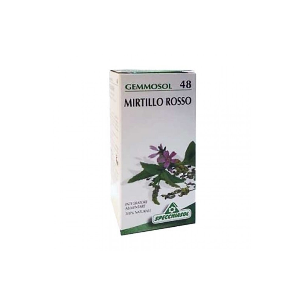 GEMMOSOL MIRTILLO ROSSO 48 Macerato Glicerico 50 ml Specchiasol