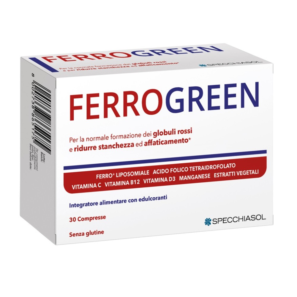 FERROGREEN integratore alimentare 30 compresse Specchiasol