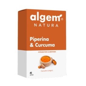 Piperina e Curcuma integratore alimentare 45 capsule Algem Natura