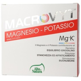 Macrovyt Magnesio e Potassio 18 bst da 5 g integratore alimentare Alta Natura