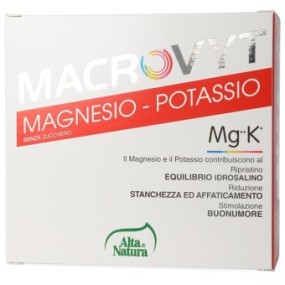 Macrovyt magnesio e potassio 18 bst da 5 g integratore alimentare alta natura