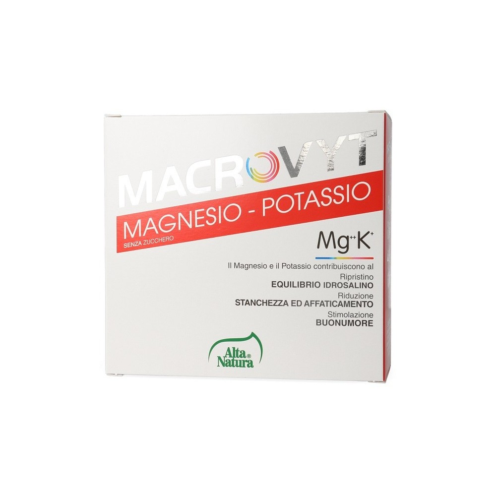 Macrovyt Magnesio e Potassio 18 bst da 5 g integratore alimentare Alta Natura