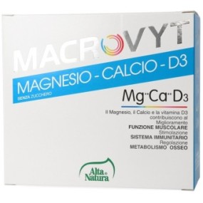 Macrovyt Magnesio Calcio e D3 18 bst da 5 g integratore alimentare Alta Natura