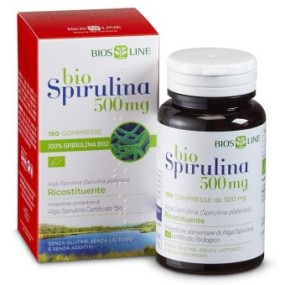Bio Spirulina 150cpr 500 mg cert QC Integratore Alimentare Bios Line