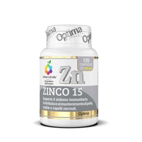 Optima Naturals Zinco 15 120 cpr Integratore alimentare