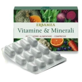 VITAMINE E MINERALI integratore alimentare 24 compresse Erbamea