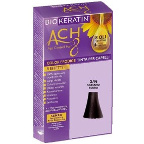 Biokeratin ach8 tinta per capelli castano scuro 3/n 200 gr dietalinea