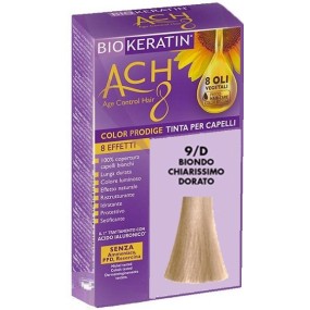 Biokeratin ach8 tinta per capelli biondo chiarissimo dorato 9/d 200 gr dietalinea