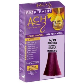 Biokeratin ach8 tinta per capelli biondo scuro rosso intenso 6/ri 200 gr dietalinea