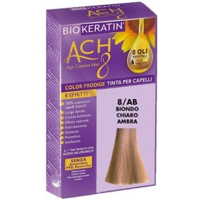 Biokeratin ach8 tinta per capelli biondo chiaro ambra 8/ab 200 gr dietalinea