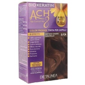 Biokeratin ach8 tinta per capelli castano chiaro caramello 5/ca 200 gr dietalinea
