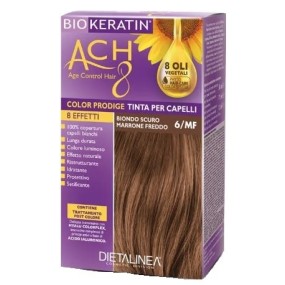 Biokeratin ach8 tinta per capelli biondo scuro marrone freddo 6/mf 200 gr dietalinea