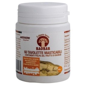 Aessere baobab 60 tavolette masticabili integratore alimentare
