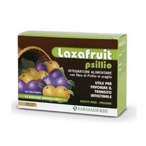 Laxafruit Psillio integratore alimentare 12 bustine Farmaderbe