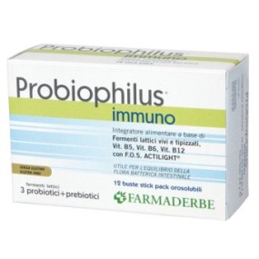 Probiophilus Immuno integratore alimentare 12 buste Farmaderbe