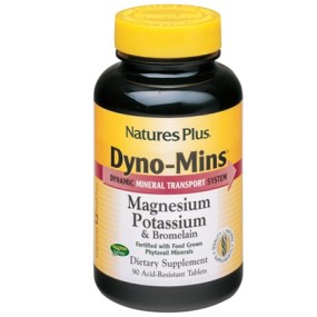 DYNO-MINS Magnesio Potassio e Bromelina integratore alimentare 90 tavolette La Strega