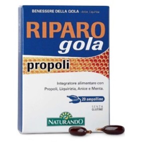 RIPARO GOLA PROPOLI integratore alimentare 20 ampolline Naturando