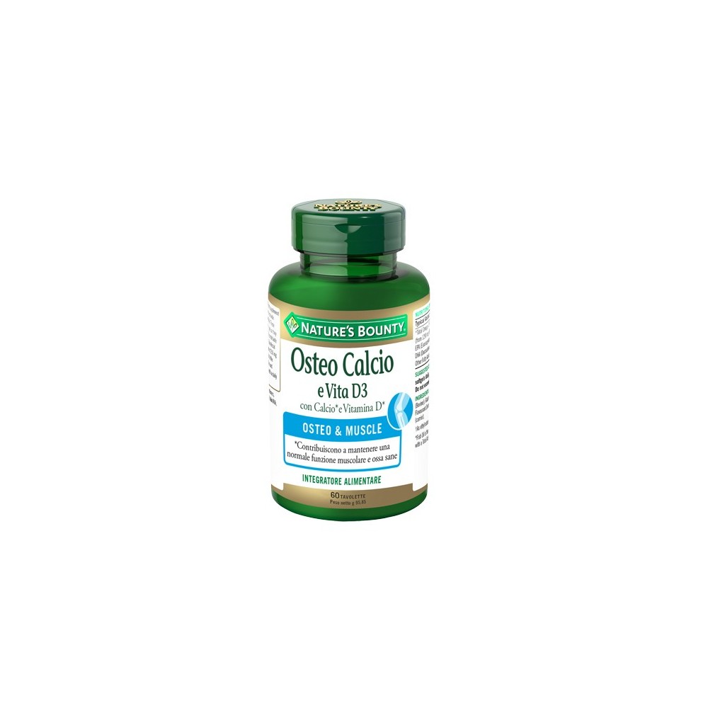 Osteo calcio e vita d3 integratore alimentare 60 tavolette nature's bounty