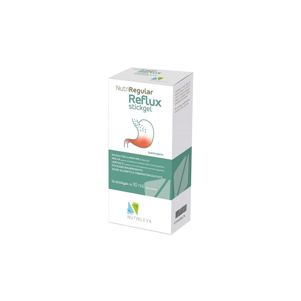 Nutriregular reflux integratore alimentare 12 stickgel da 10 ml nutrileya