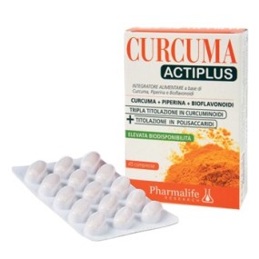 Curcuma Actiplus integratore alimentare 45 compresse Pharmalife