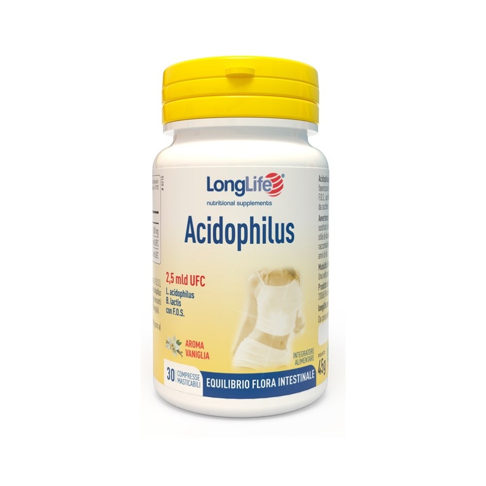 ACIDOPHILUS integratore alimentare 30 compresse masticabili Long Life