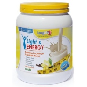 LIGHT E ENERGY Gusto vaniglia integratore alimentare in polvere 500 g Long Life