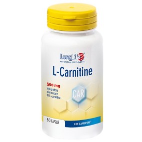 L - CARNITINE 500 Mg integratore alimentare 60 capsule Long Life