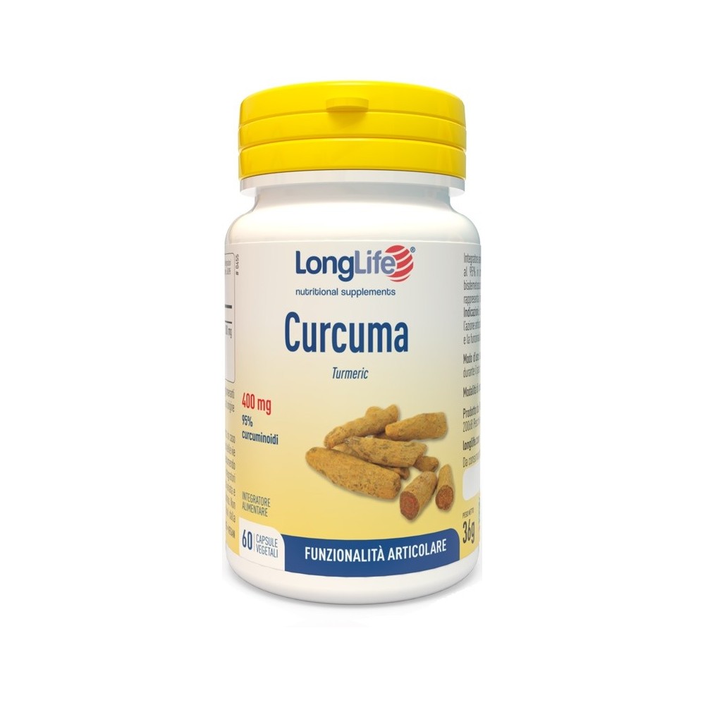 CURCUMA integratore alimentare 60 capsule vegetali Long Life