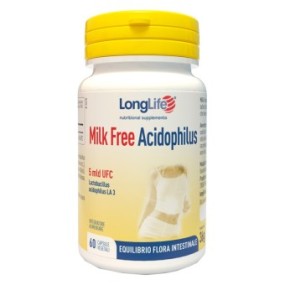 MILK FREE ACIDOPHILUS integratore alimentare 60 capsule Long Life