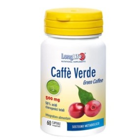 CAFFE' VERDE 500 Mg integratore alimentare 60 capsule Long Life