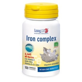 IRON COMPLEX integratore alimentare 100 compresse Long Life
