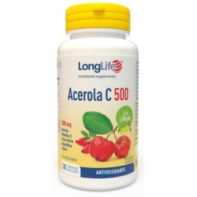 ACEROLA C 500 Mg Limone integratore alimentare 30 compresse masticabili Long Life