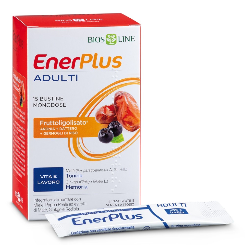 EnerPlus Adulti 15 bustine x 10ml Integratore Alimentare
