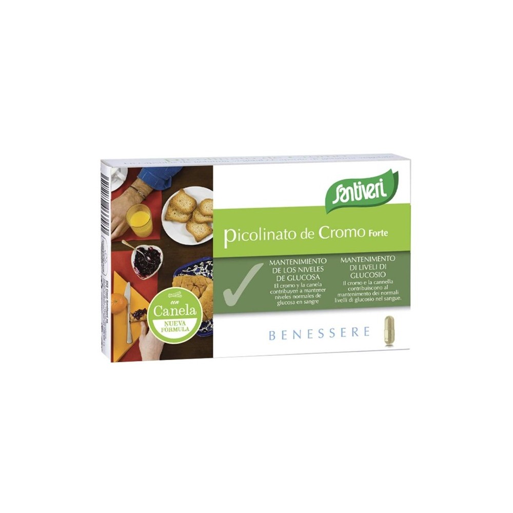 Picolinato di cromo forte integratore alimentare 40 capsule santiveri ibersan
