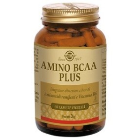 AMINO BCAA PLUS integratore alimentare 50 capsule vegetali Solgar