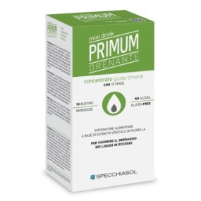 Primum Drenante gusto Limone – Minidrink integratore alimentare 15 bustine Specchiasol