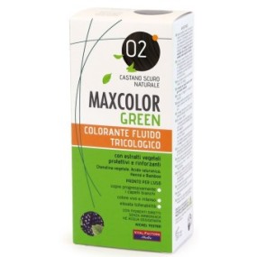 MAXCOLOR GREEN 02 CASTANO SCURO NATURALE 75 ML + BALSAMO 15 ML