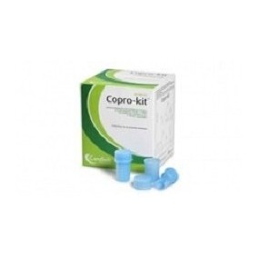Copro-kit contenitore da 50 provette monouso