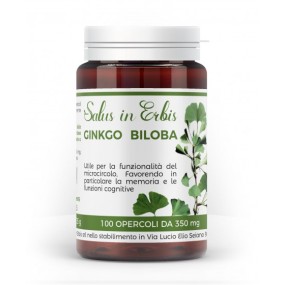Ginkgo biloba integratore alimentare 100 opercoli salus in erbis