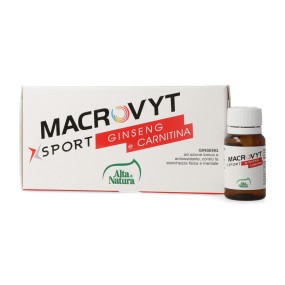 Macrovyt sport ginseng & carnitina 10 flaconcini da 10ml integratore alimentare alta natura