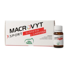 Macrovyt Sport Ginseng & Carnitina 10 flaconcini da 10ml integratore alimentare Alta Natura